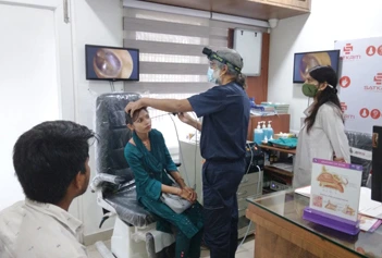 Patient in the ENT OPD unit