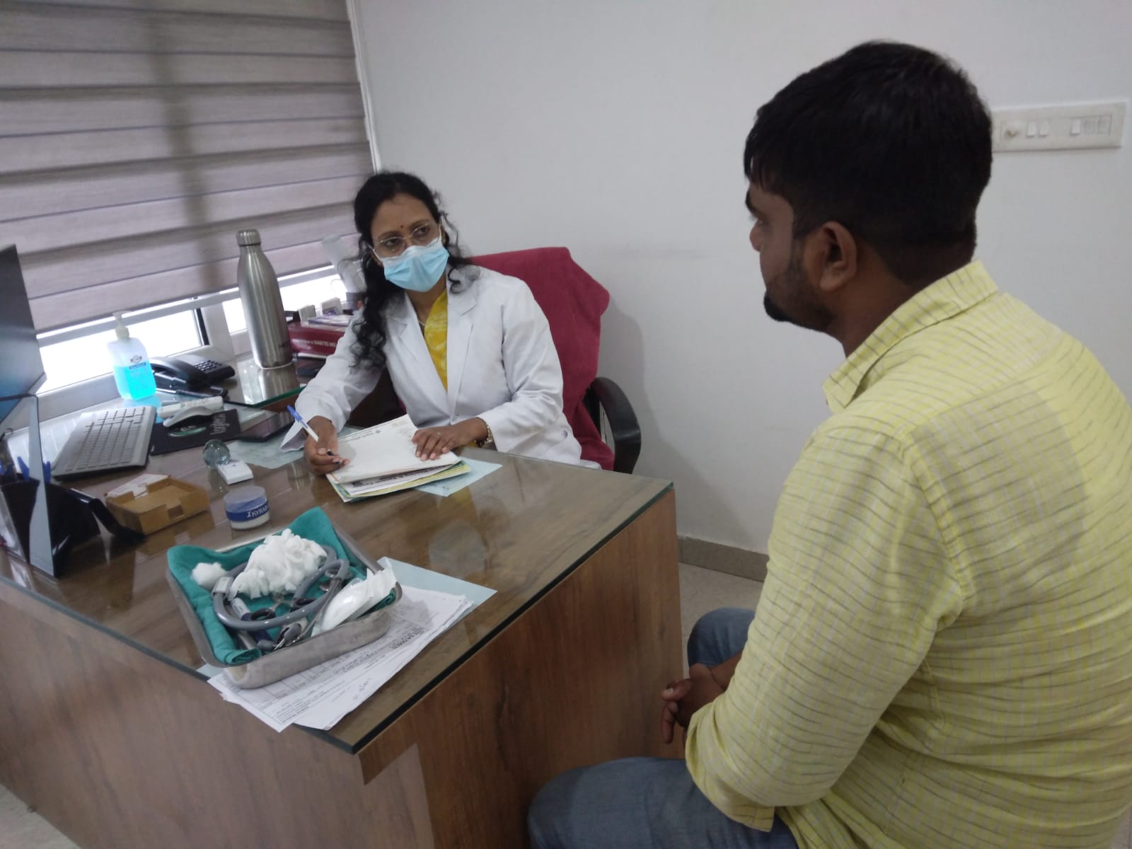 Patient consultation in the Diabetes OPD